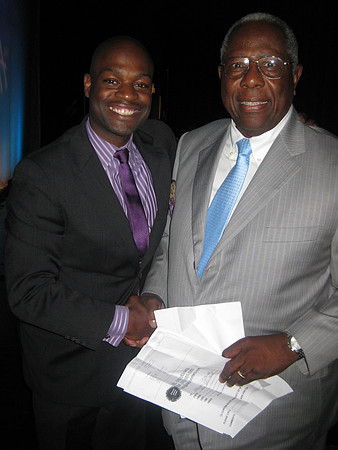 Joseph Hobbs and Hank Aaron