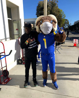 Joseph Hobbs and Rampage (Los Angeles Rams NFL Mascot)
