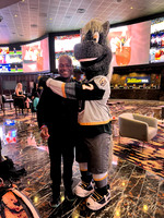 Joseph Hobbs and Chance (The Las Vegas Knights NHL Mascot)