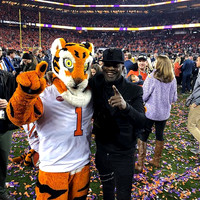 Joseph Hobbs and Tiger (Clemson University Mascot)