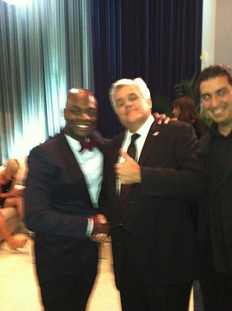 Joseph Hobbs and Jay Leno