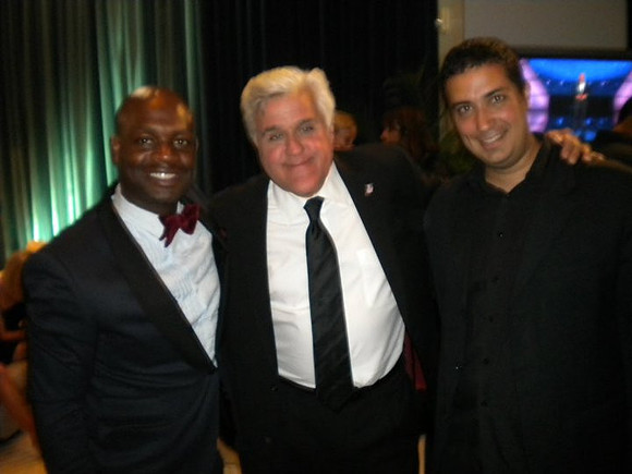 Joseph Hobbs and Jay Leno